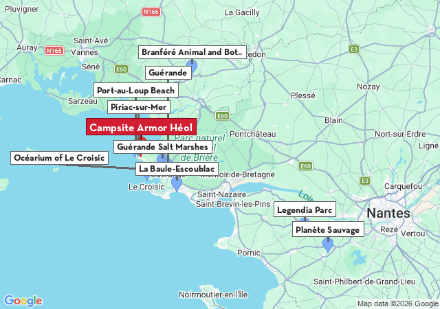 Map of places to visit