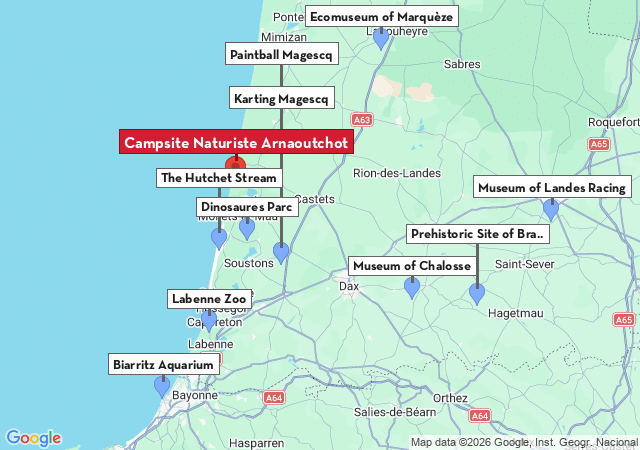 Map of places to visit
