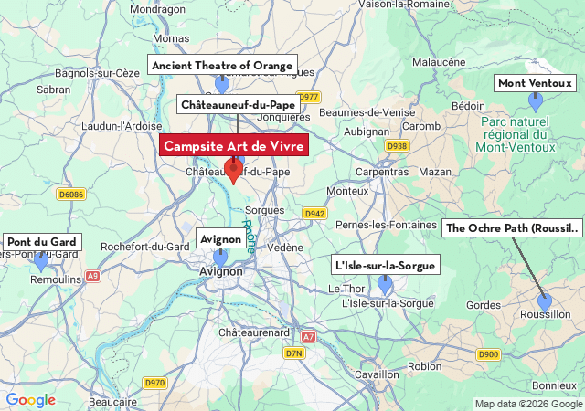 Map of places to visit