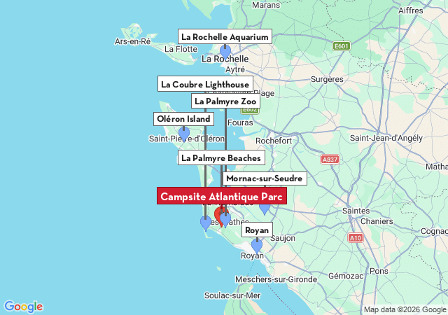 Map of places to visit