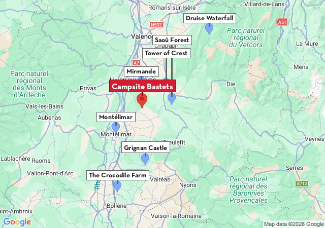 Map of places to visit