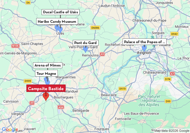 Map of places to visit