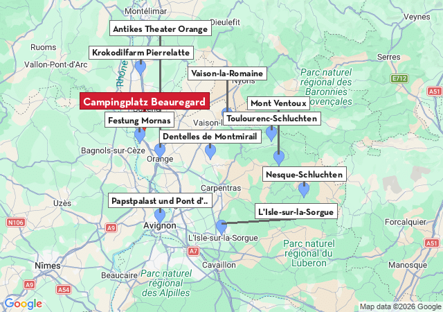 Karte der Sehensw&uuml;rdigkeiten