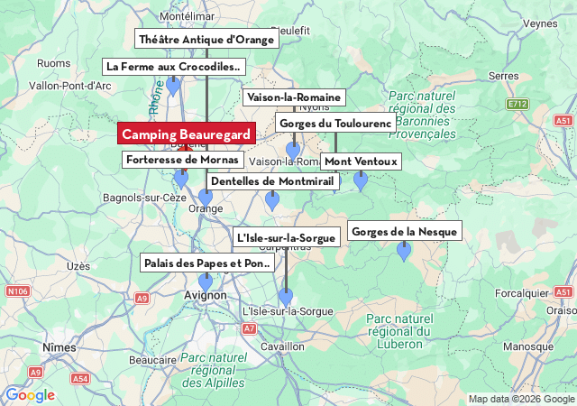 Carte des villes &agrave; visiter