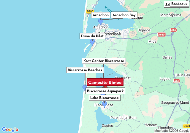 Map of places to visit