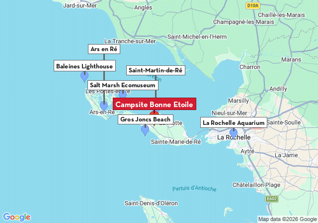 Map of places to visit