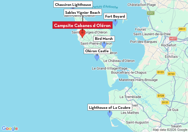 Map of places to visit