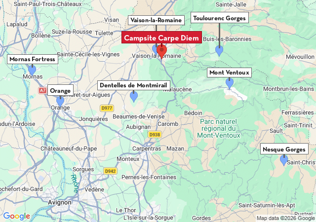 Map of places to visit