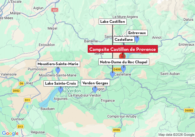 Map of places to visit