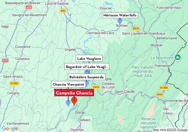 Map of places to visit