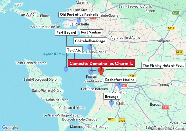 Map of places to visit