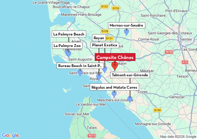 Map of places to visit