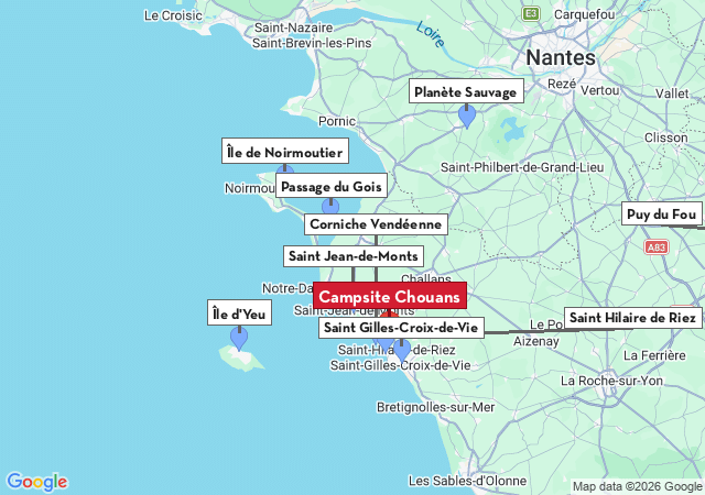 Map of places to visit