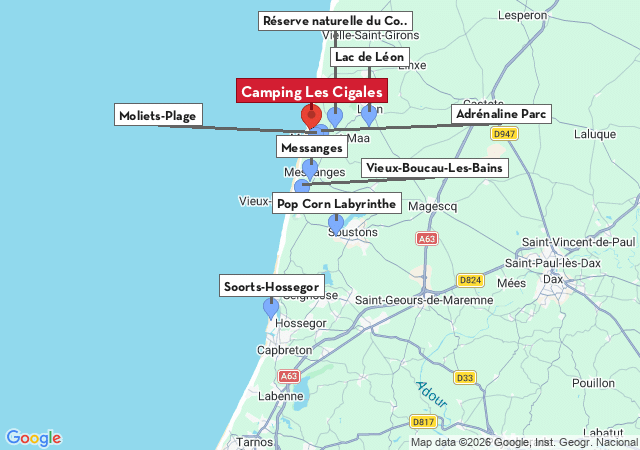 Carte des villes &agrave; visiter