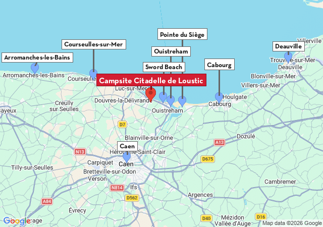 Map of places to visit