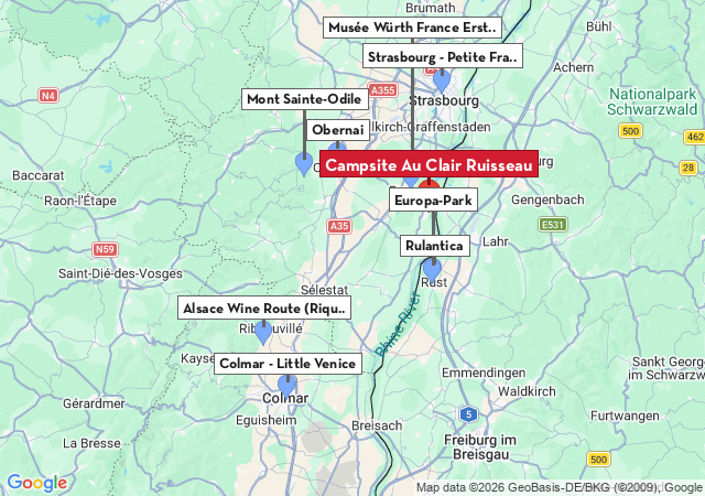 Map of places to visit
