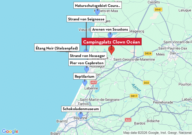 Karte der Sehensw&uuml;rdigkeiten