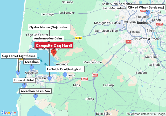 Map of places to visit