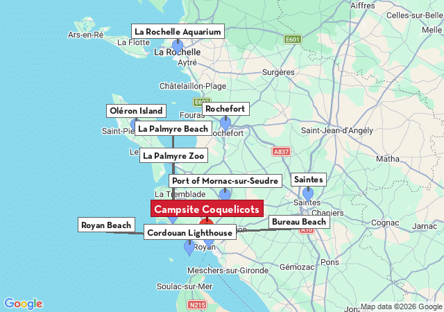 Map of places to visit
