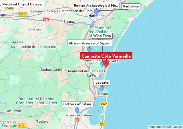 Map of places to visit