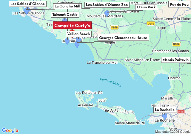 Map of places to visit