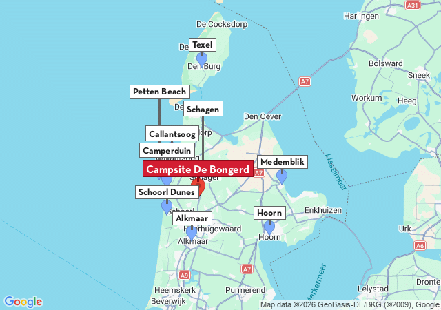 Map of places to visit