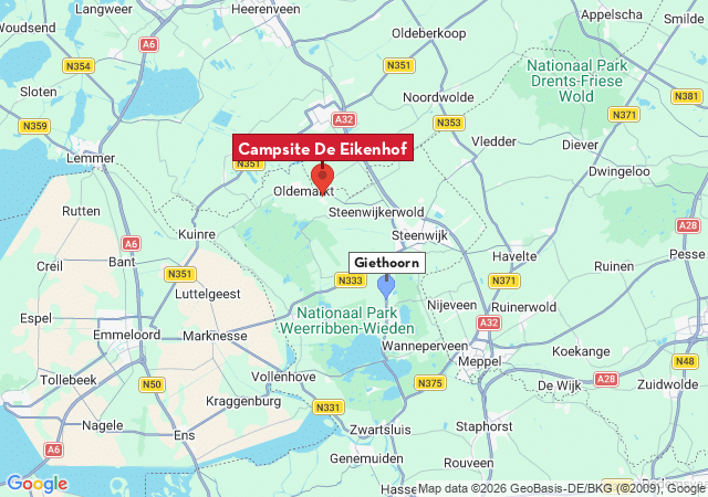 Map of places to visit