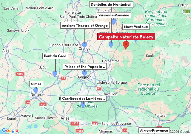 Map of places to visit