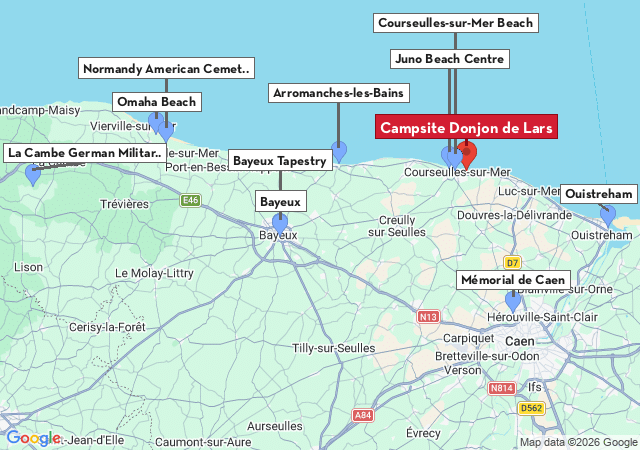 Map of places to visit