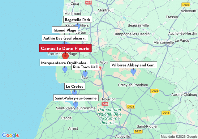 Map of places to visit