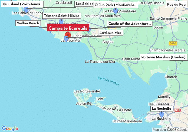 Map of places to visit