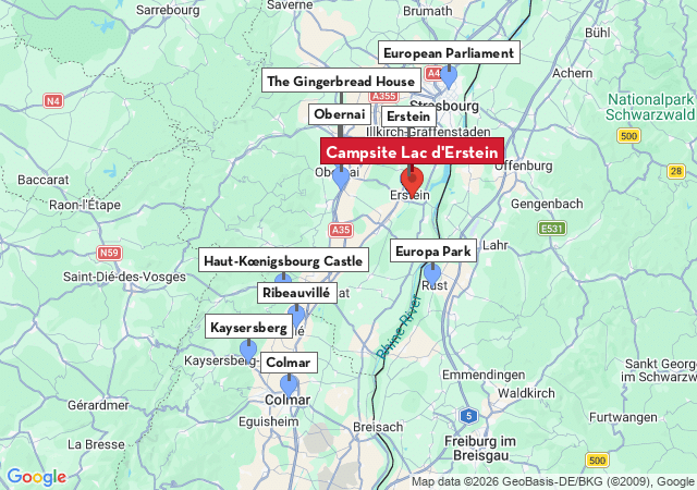 Map of places to visit