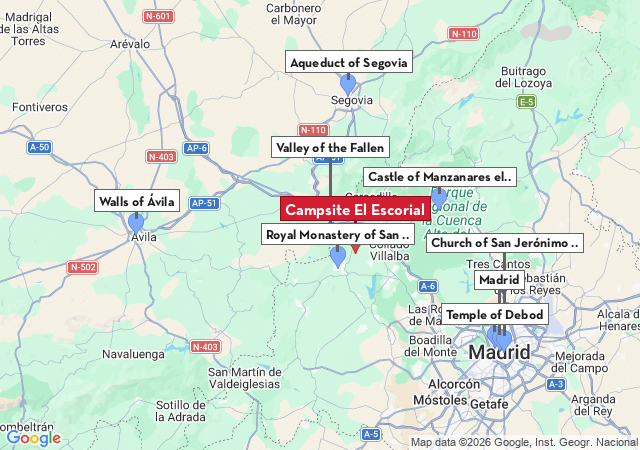 Map of places to visit