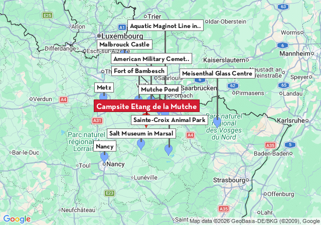 Map of places to visit