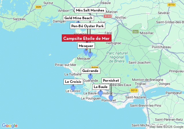 Map of places to visit