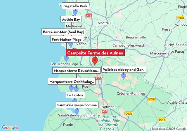 Map of places to visit