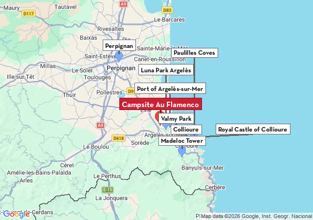 Map of places to visit