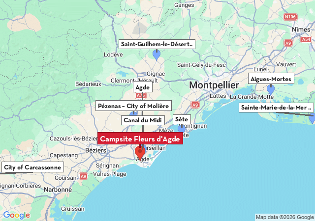 Map of places to visit