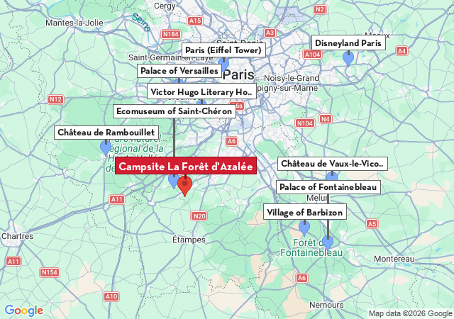 Map of places to visit