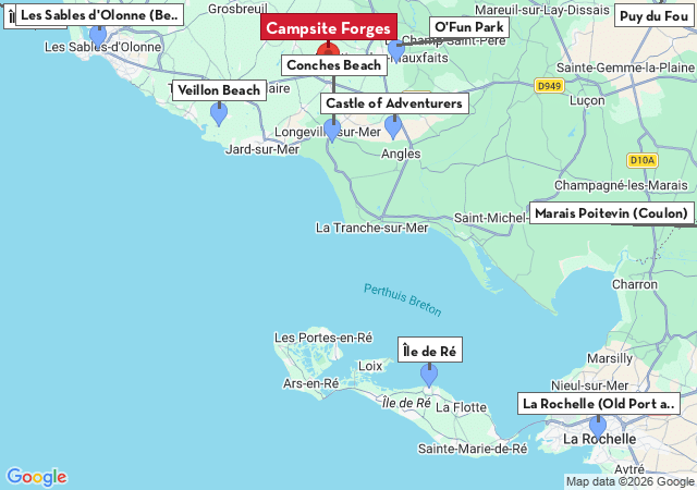 Map of places to visit