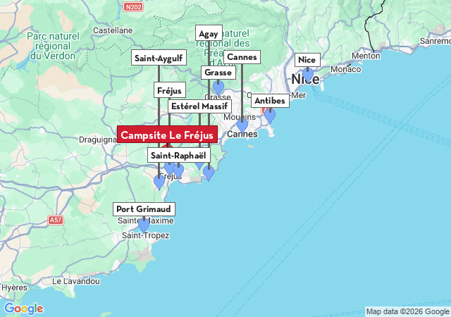 Map of places to visit