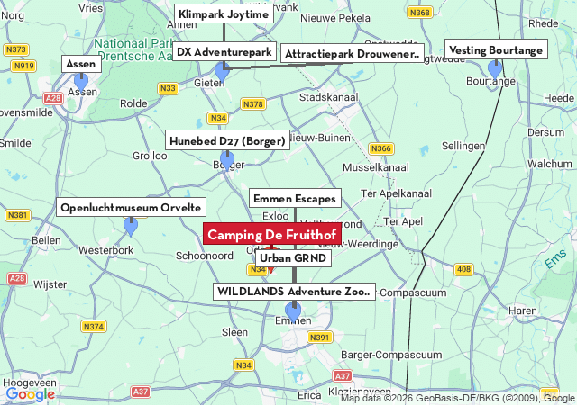 Carte des villes &agrave; visiter