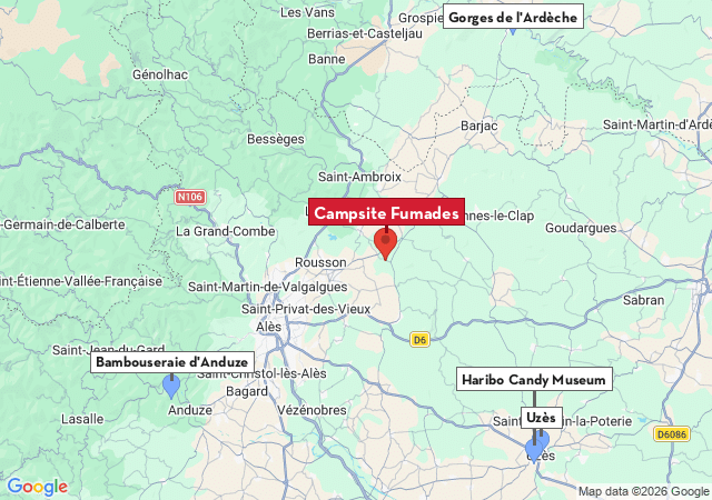 Map of places to visit