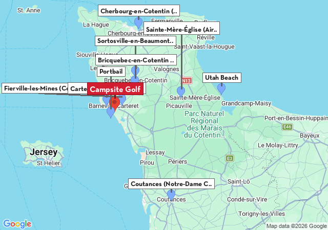 Map of places to visit