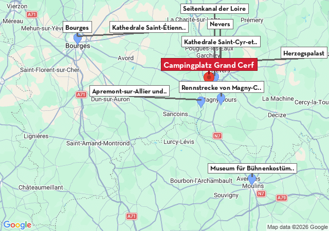 Karte der Sehensw&uuml;rdigkeiten