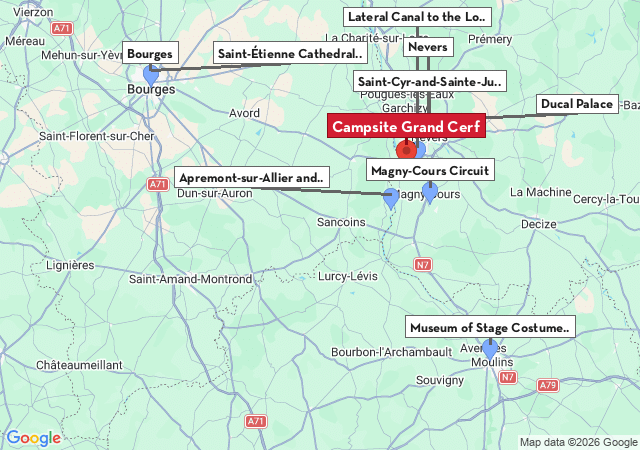 Map of places to visit