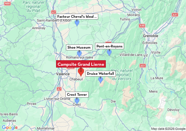 Map of places to visit