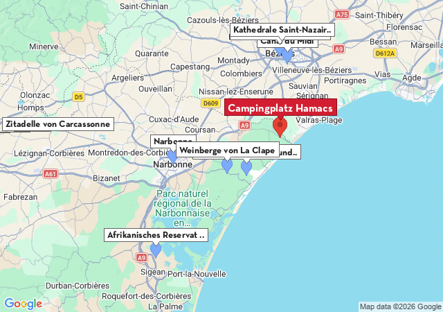 Karte der Sehensw&uuml;rdigkeiten