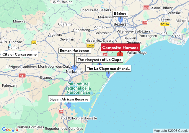 Map of places to visit