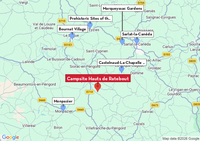 Map of places to visit